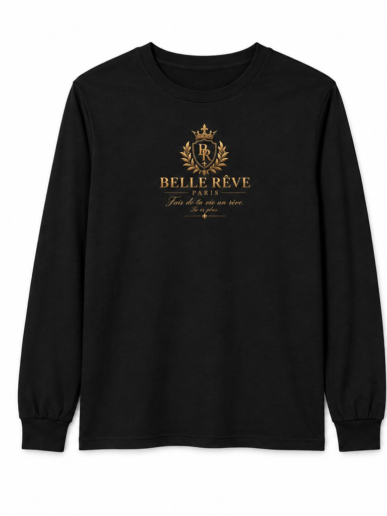 Belle Reve Crown Long Sleeve fekete elölnézet